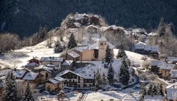 Skidorpen in Franse gebieden