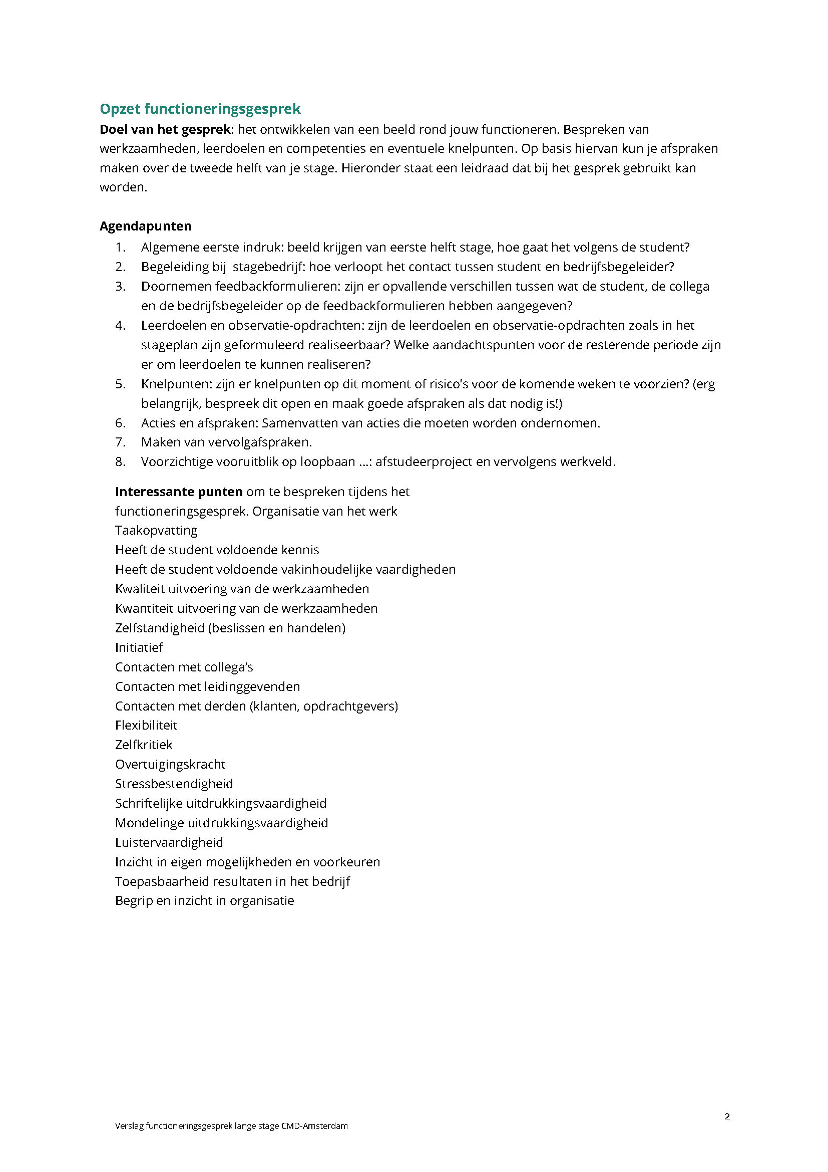 Functioneringsverslag