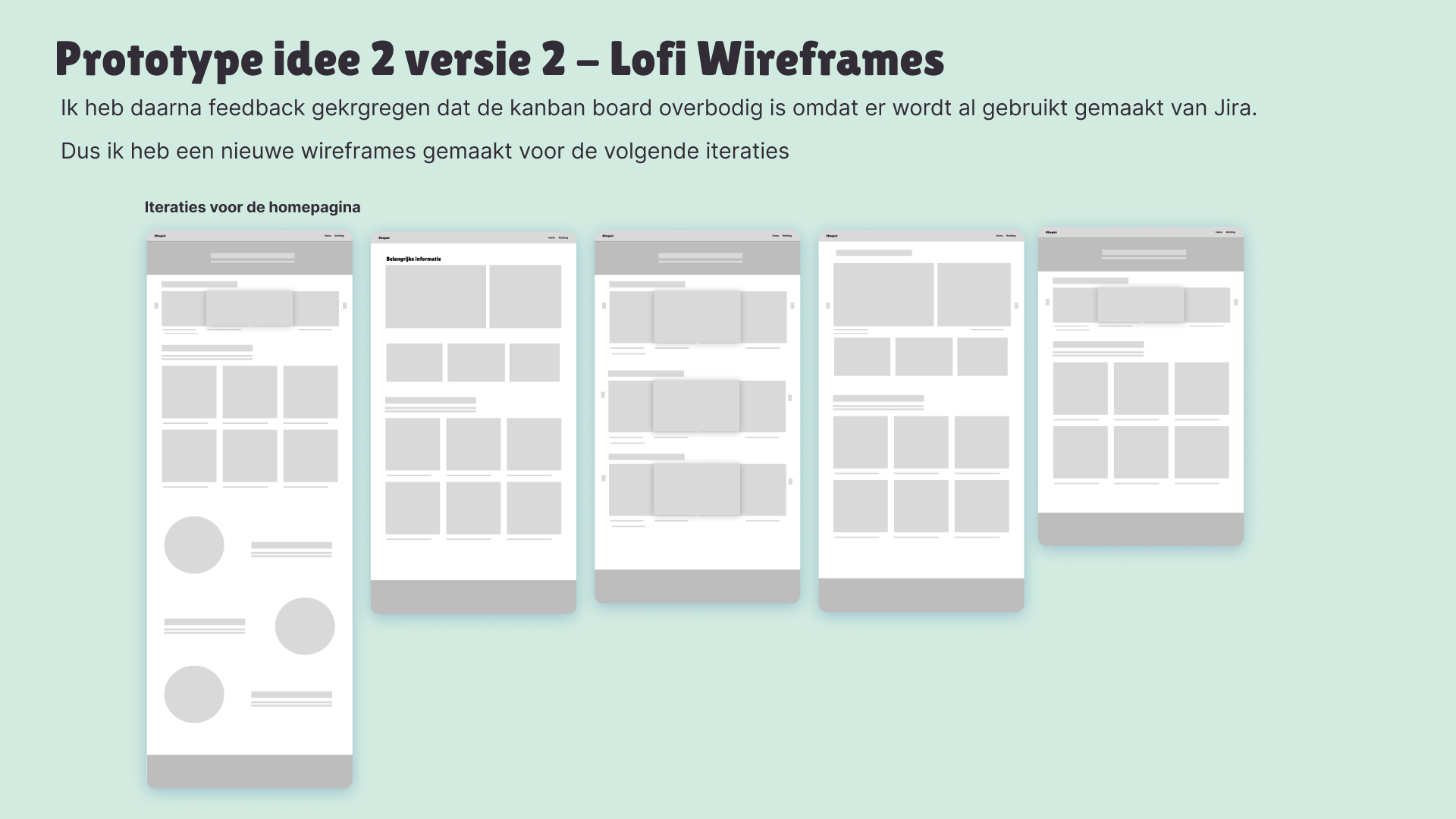 Eindproject wireframes